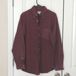 Vintage Club Monaco USA Mens M Long Sleeve Button Up Shirt Cotton Maroon…